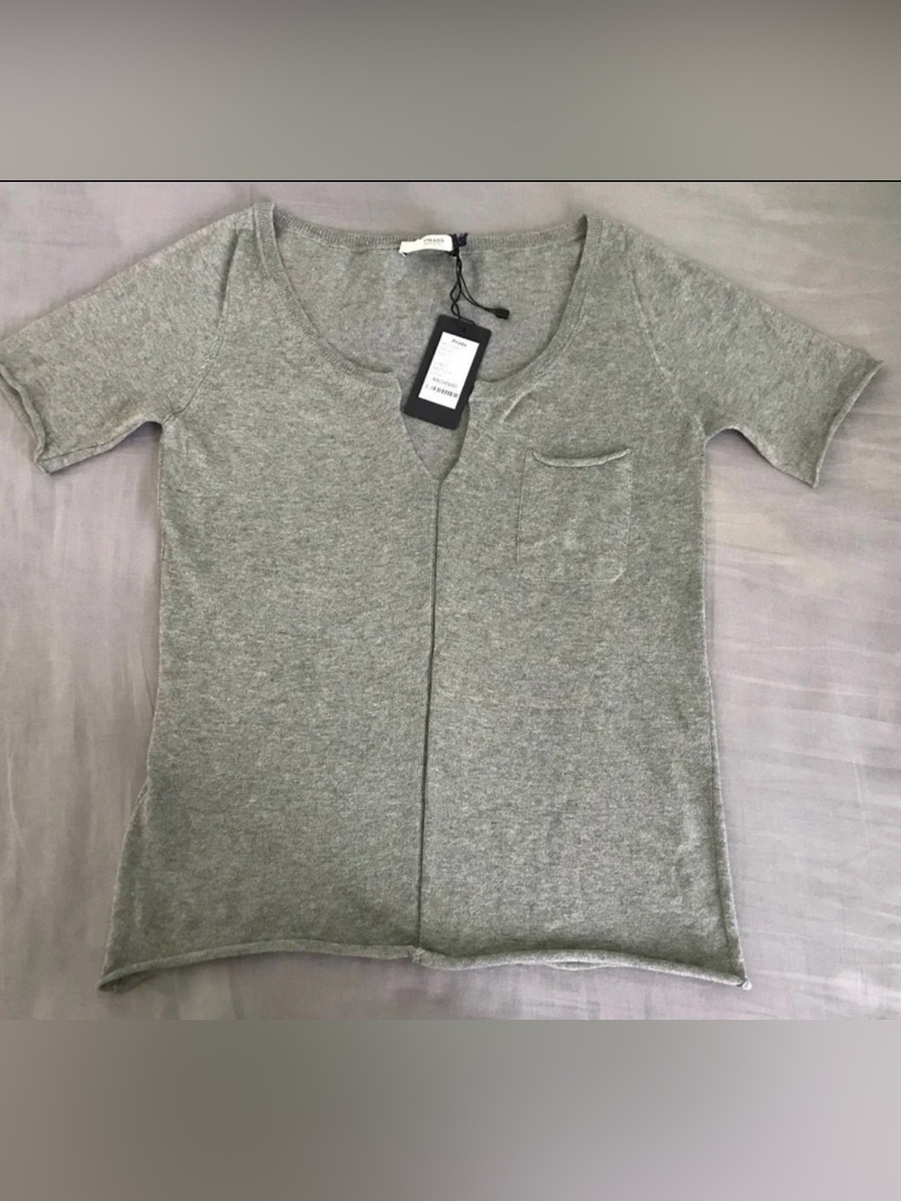 Prada Heather Gray Knit Top Sz 6